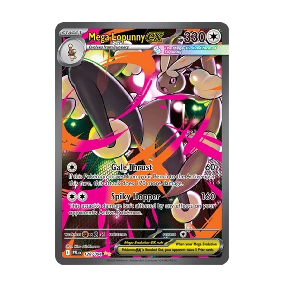 Mega Lopunny EX 128/094 - Mega Evolution - Phantasmal Flames - Special Illustration Rare