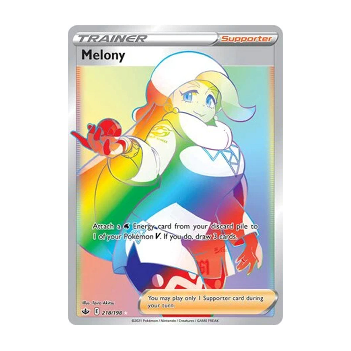 Melony 218/198 - Sword & Shield - Chilling Reign - Rare Rainbow