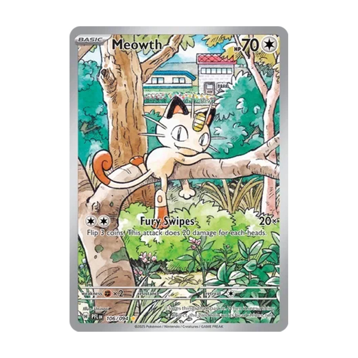 Meowth 106/094 - Mega Evolution - Phantasmal Flames - Illustration Rare