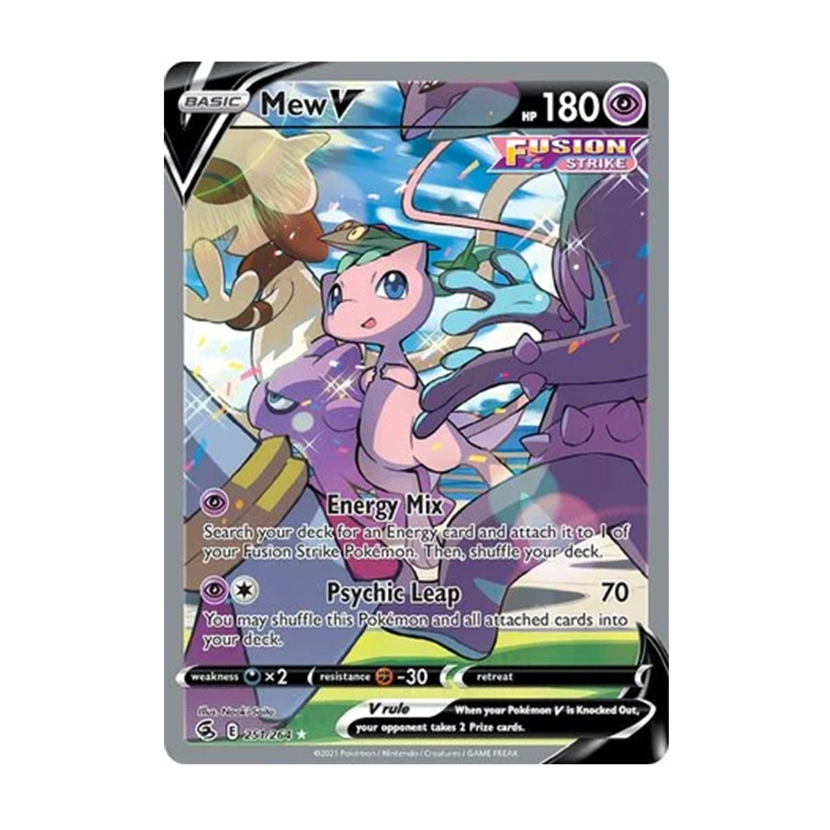 Mew V 251/264 - Sword & Shield - Fusion Strike - Rare Ultra