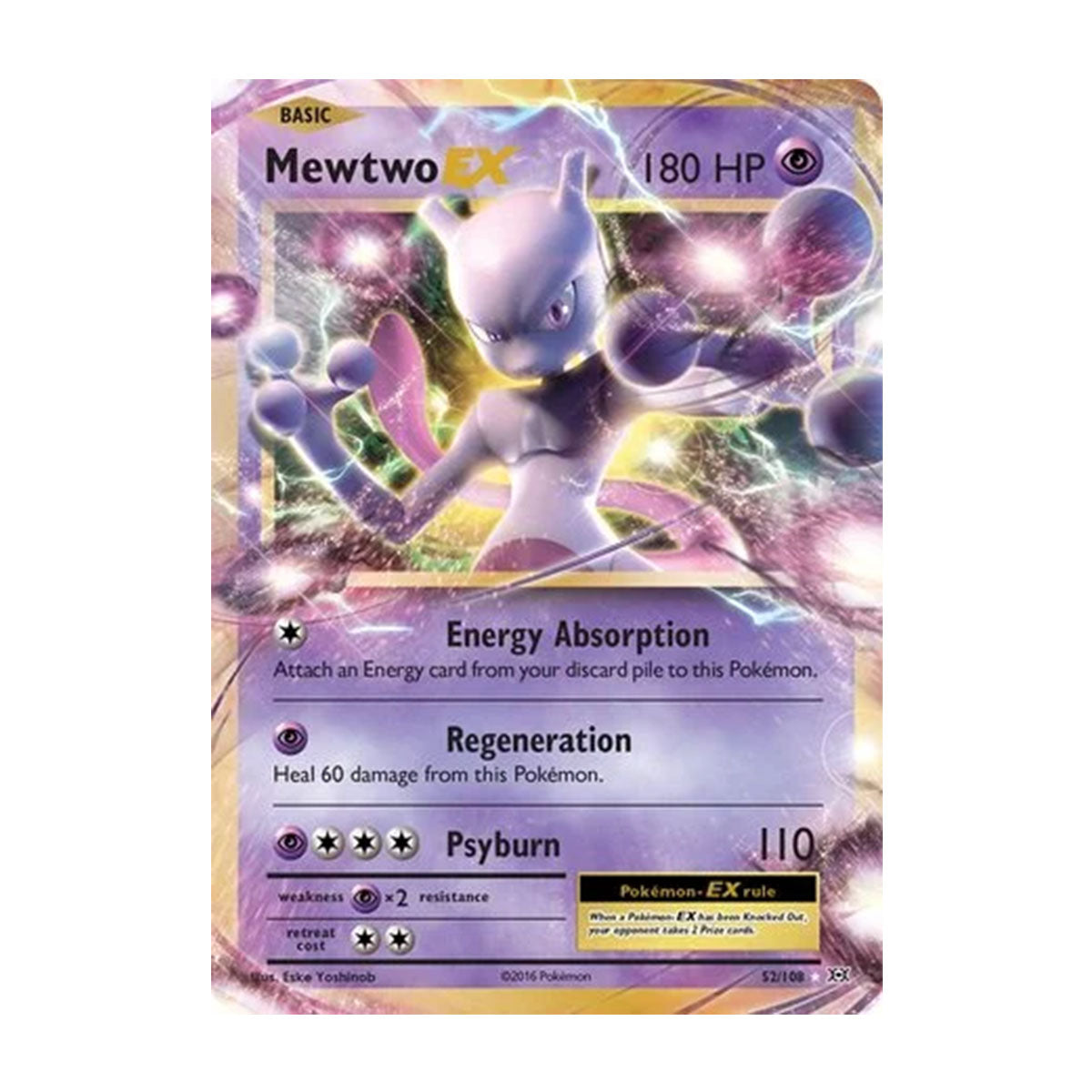 Mewtwo EX 52/108 - XY - Evolutions - Rare Holo EX