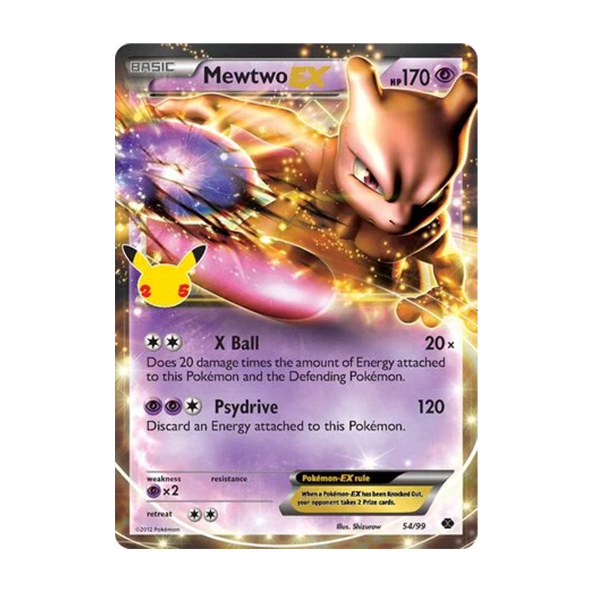 Mewtwo EX 54/99 - Sword & Shield - Celebrations - Holo