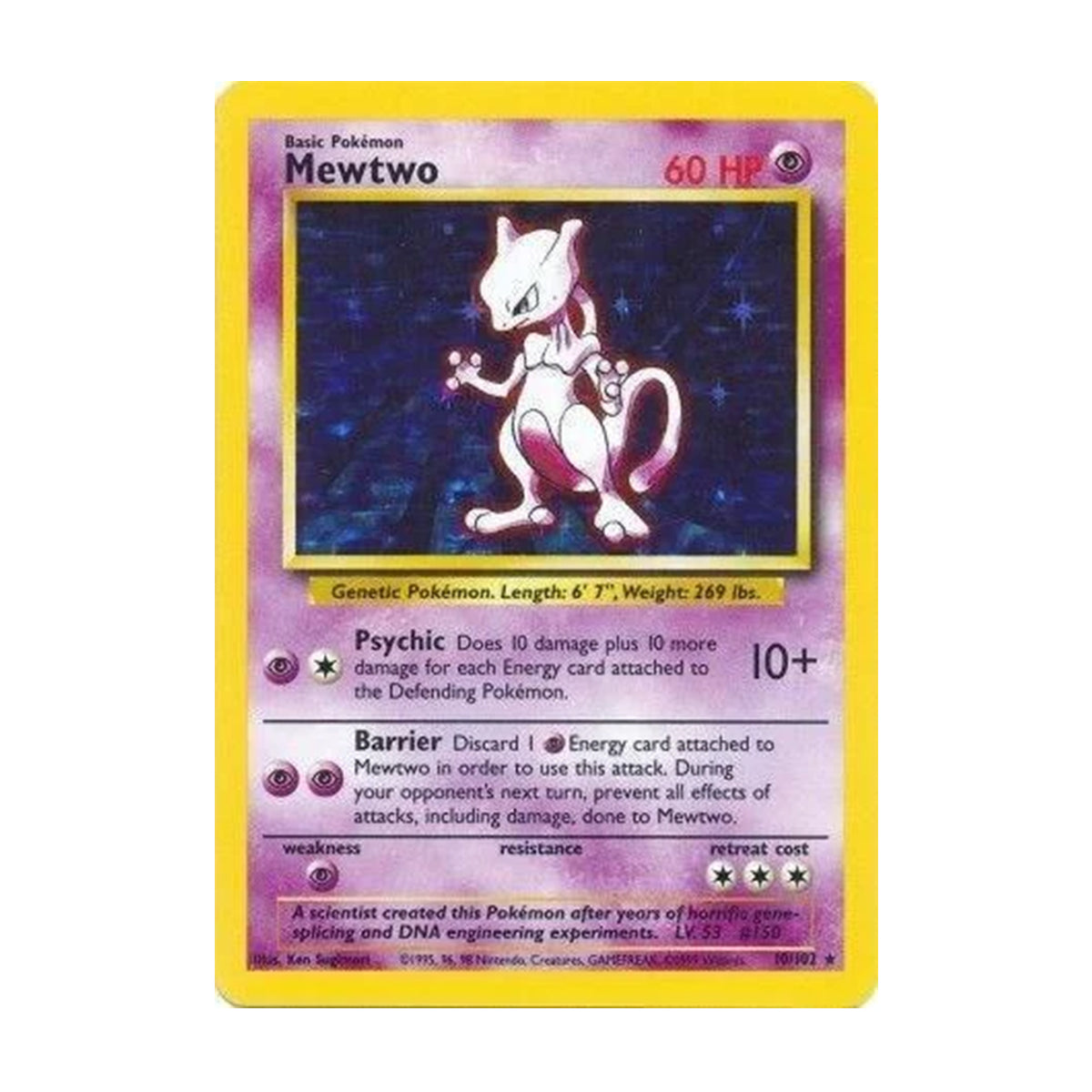 Mewtwo 10/102 - Base Set - Holo Unlimited