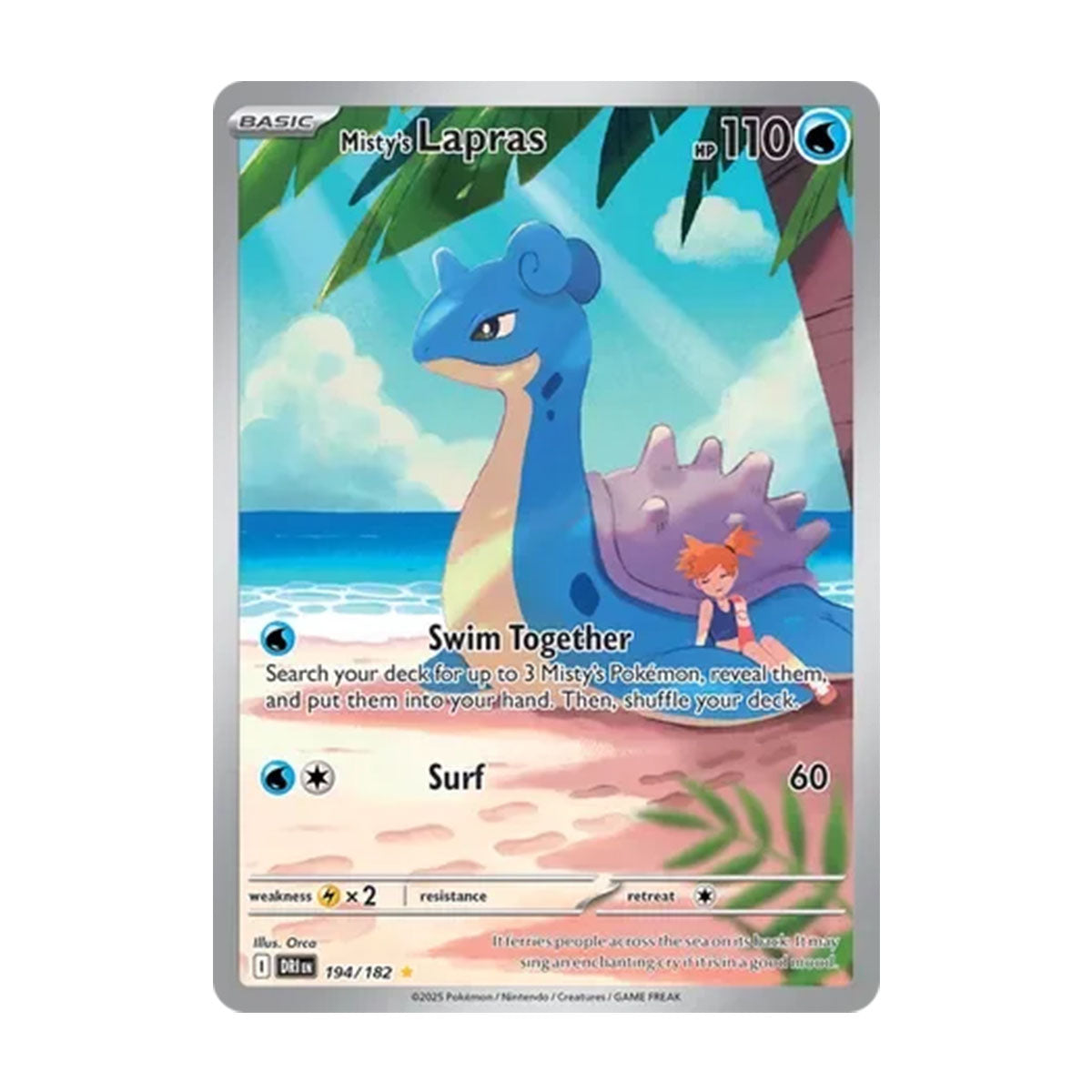 Misty's Lapras 194/182 - Scarlet & Violet - Destined Rivals - Illustration Rare