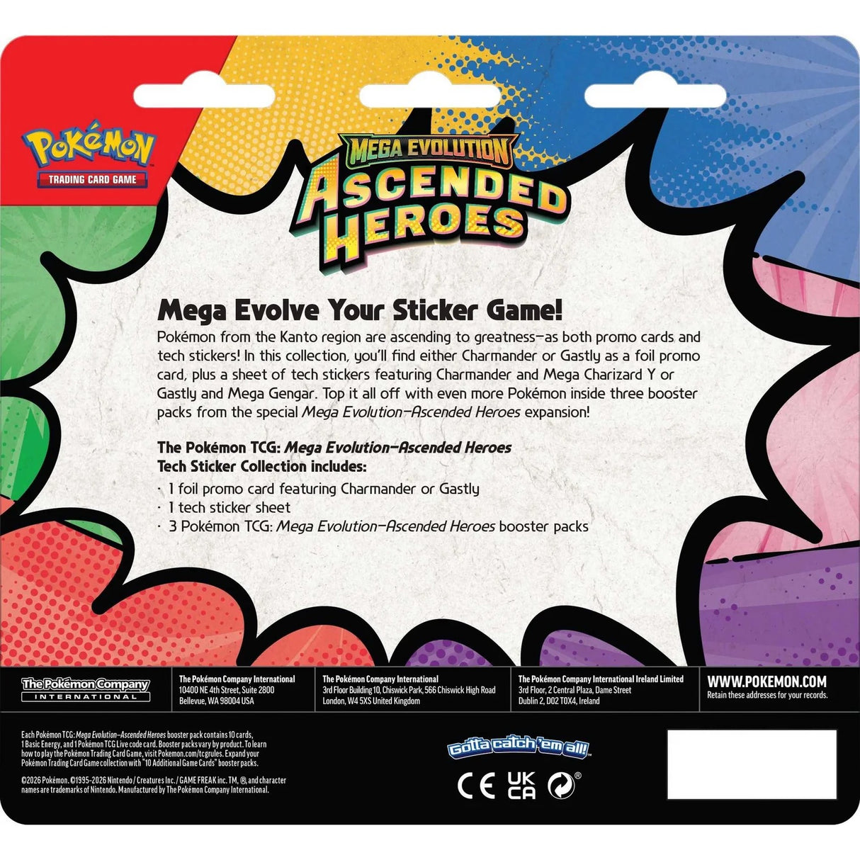 Pokemon - Mega Evolution - Ascended Heroes - Tech Sticker Collection - Ghastly