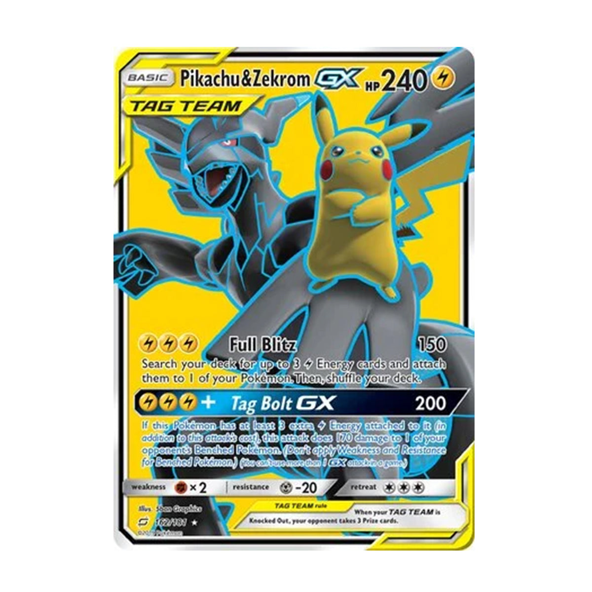 Pikachu & Zekrom GX 162/181 - Sun & Moon - Team Up - Ultra Rare
