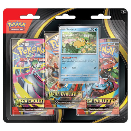 Pokemon - Mega Evolution - Base Set - 3 Pack Blister - Psyduck - JET Cards
