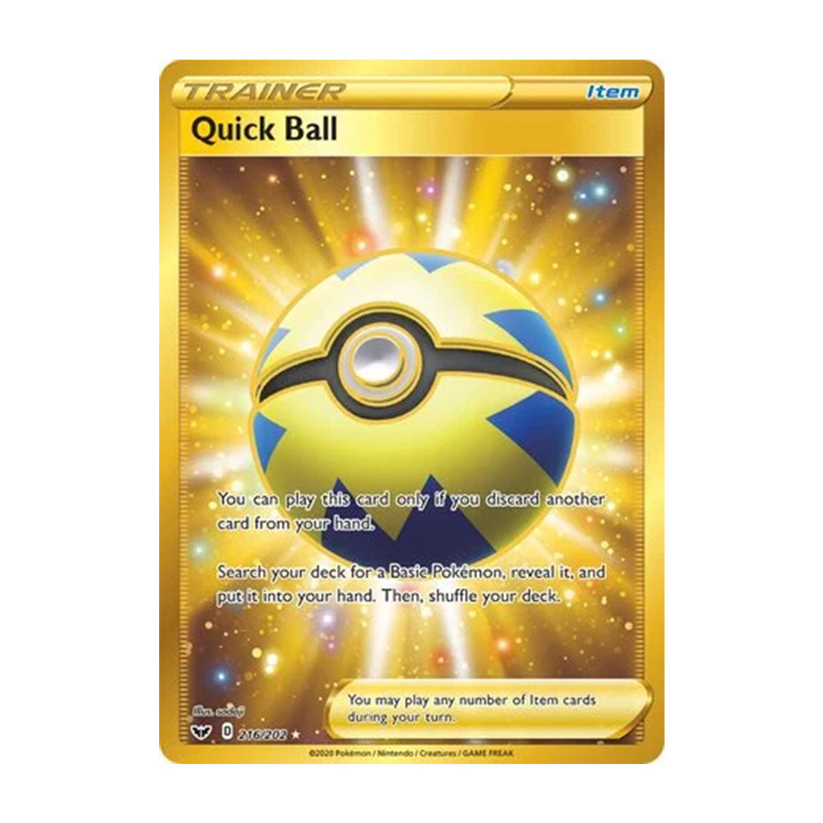 Quick Ball 216/202 - Sword & Shield - Base Set - Rare Secret