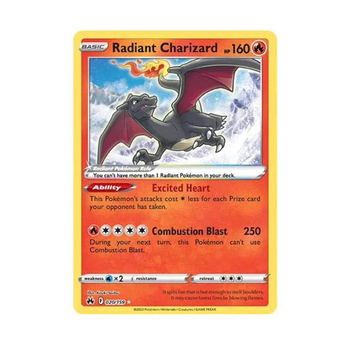 Radiant Charizard 020/159 - Sword and Shield - Crown Zenith - Radiant Rare