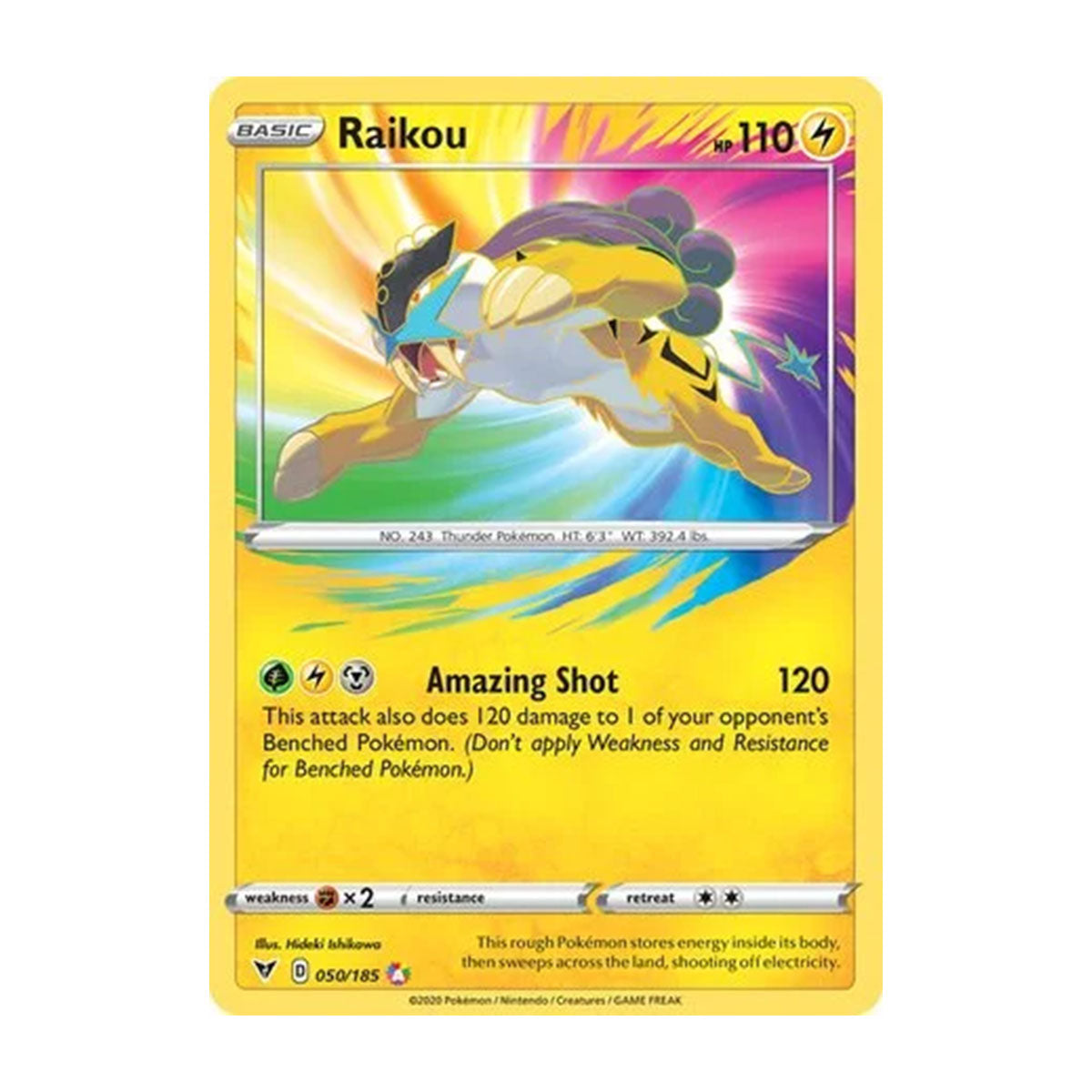 Raikou 050/185 - Sword & Shield - Vivid Voltage - Amazing Rare
