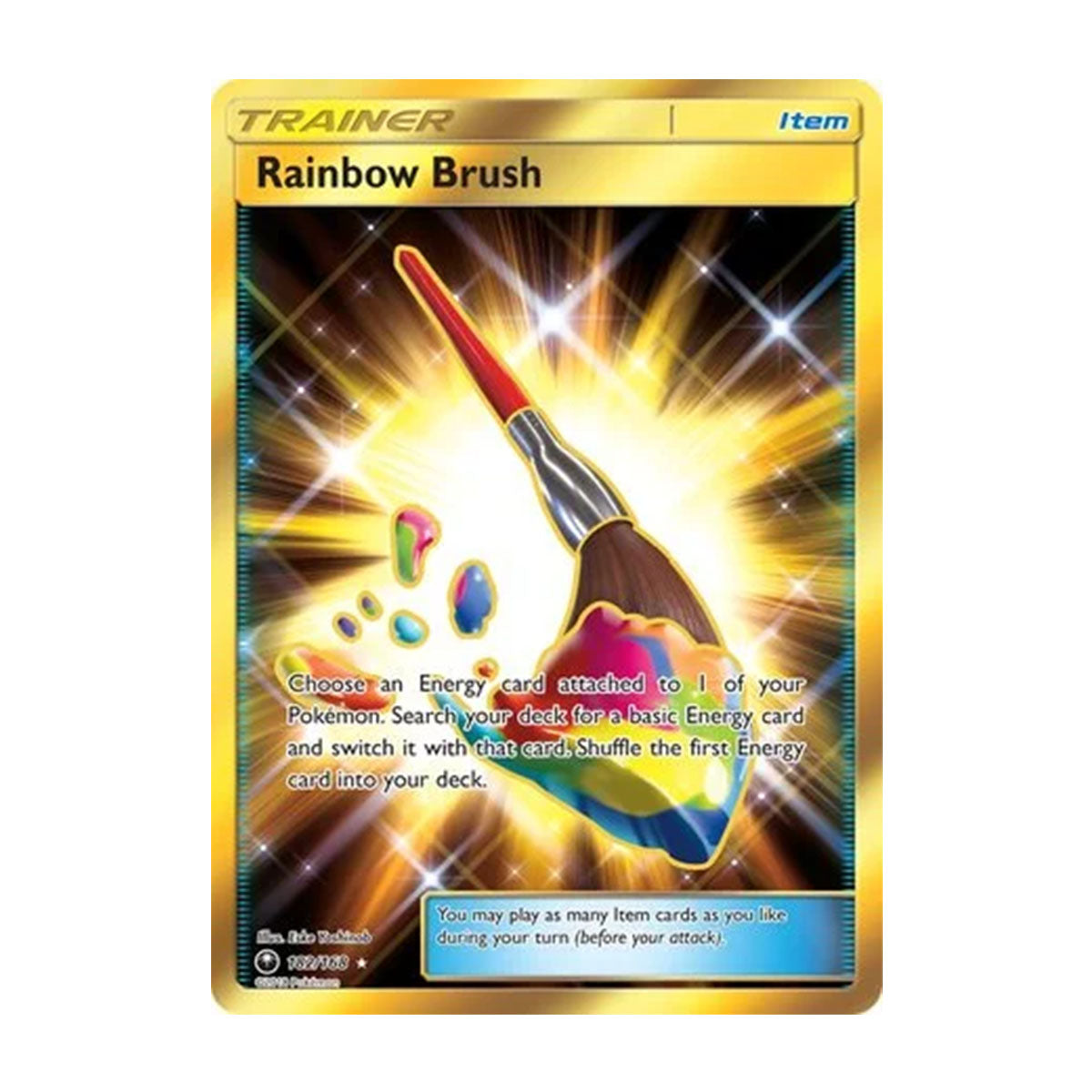 Rainbow Brush 182/168 - Sun & Moon - Celestial Storm - Rare Secret
