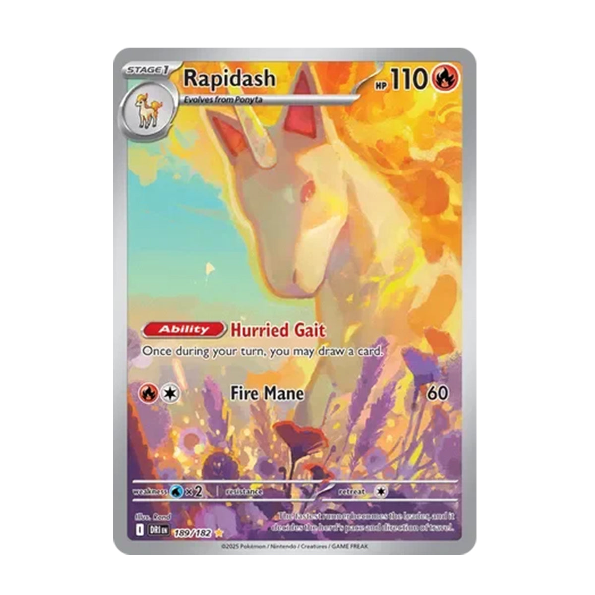 Rapidash 189/182 - Scarlet & Violet - Destined Rivals - Illustration Rare