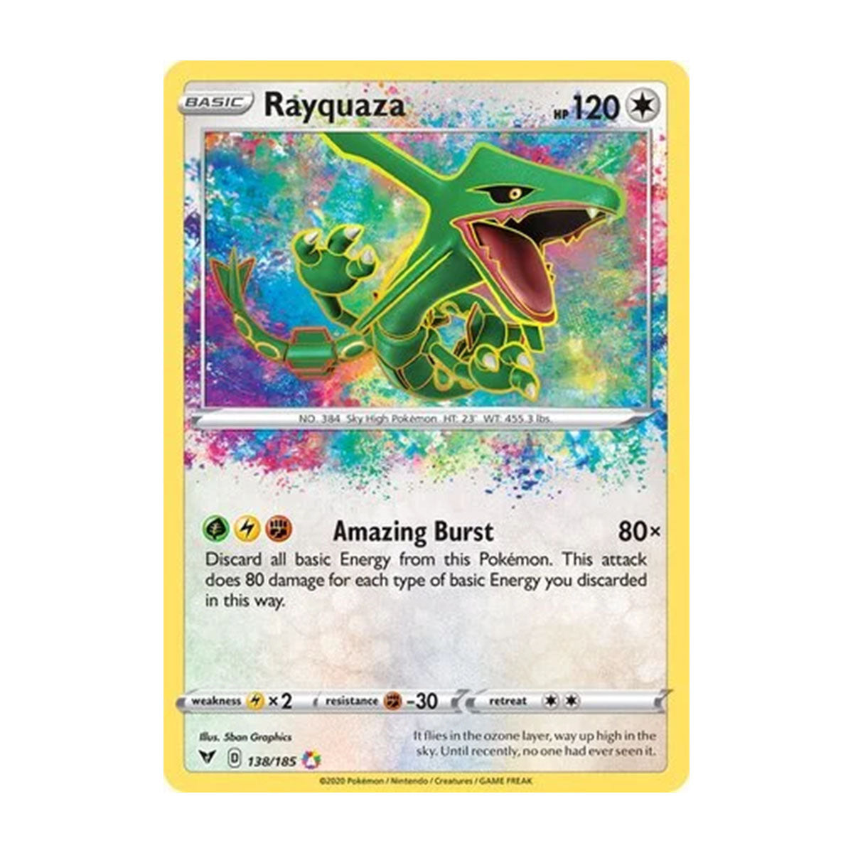 Rayquaza 138/185 - Sword & Shield - Vivid Voltage - Amazing Rare