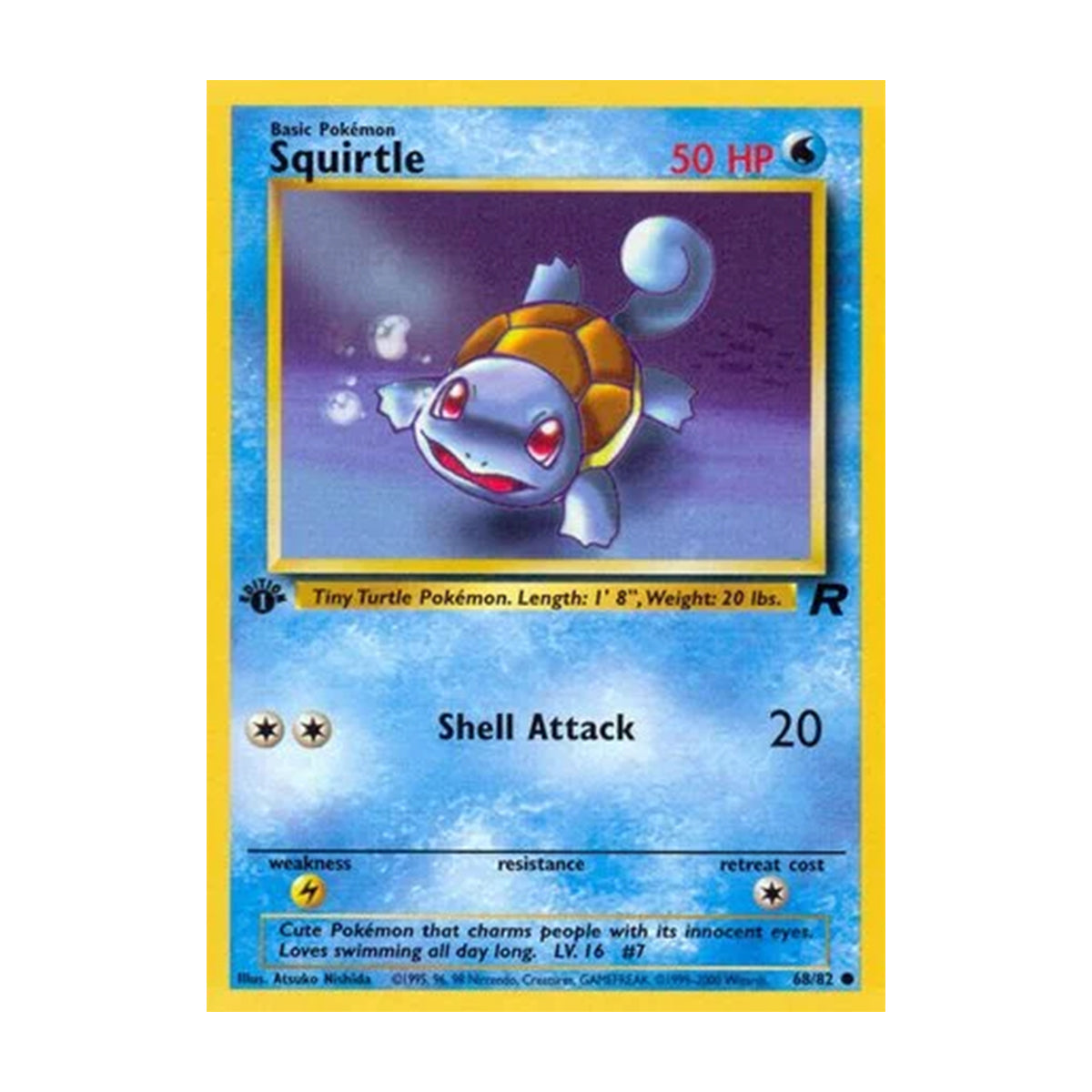 Squirtle 68/82 - Team Rocket - Common - 1st Edition