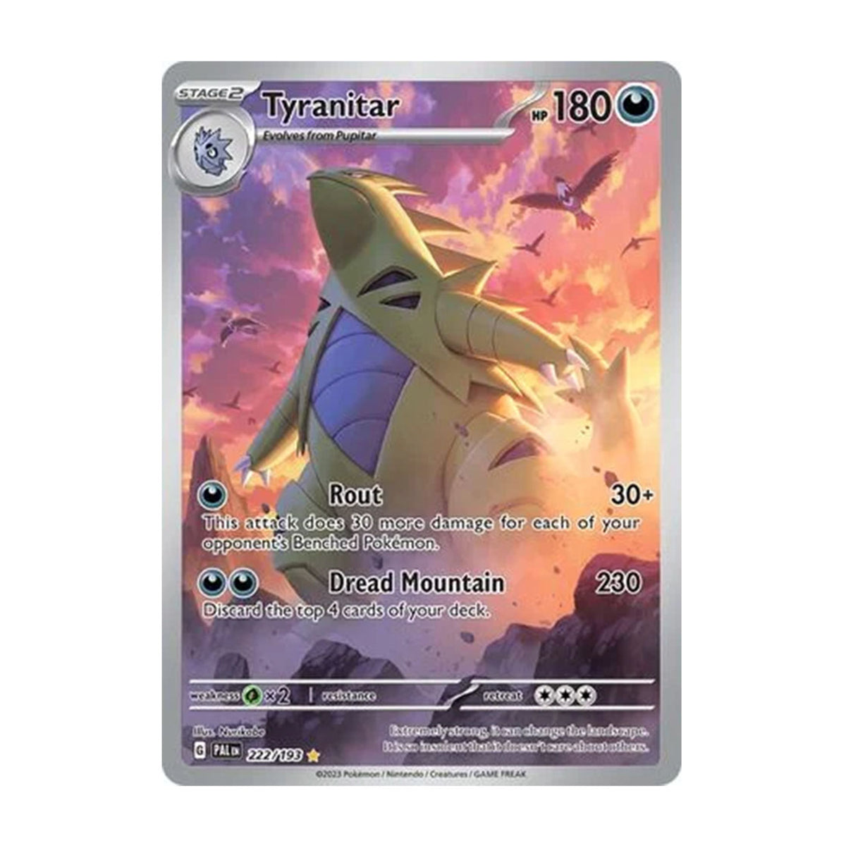 Tyranitar 222/193 - Scarlet & Violet - Paldea Evolved - Illustration Rare