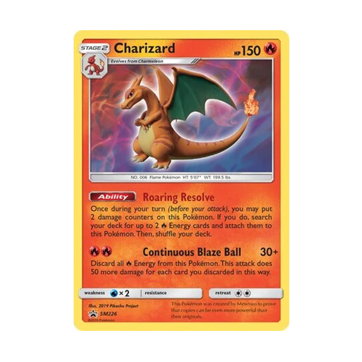 Charizard SM226 - Sun & Moon - Cosmic Holo Promo (Swirl)