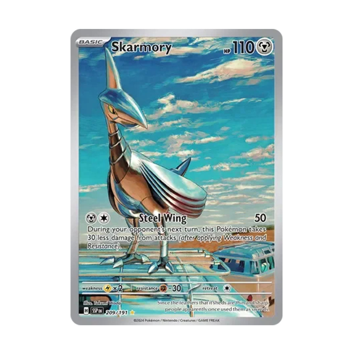 Skarmory 209/191 - Scarlet & Violet - Surging Sparks - Illustration Rare