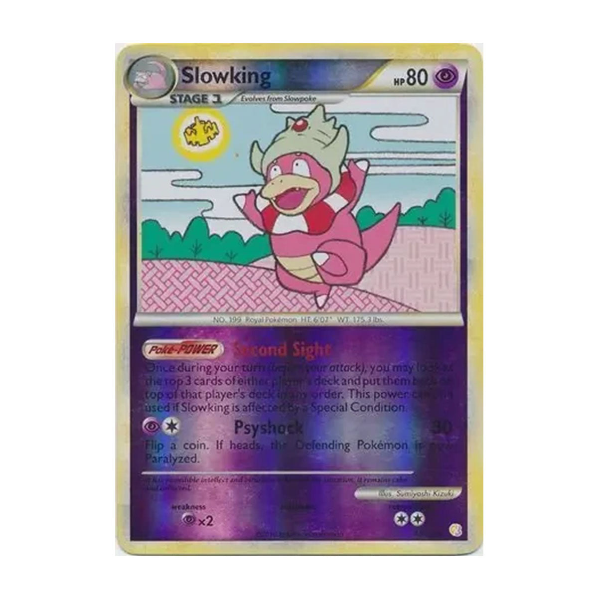 Slowking 12/123 - Heart Gold & Soul Silver - Base - Rare Holo
