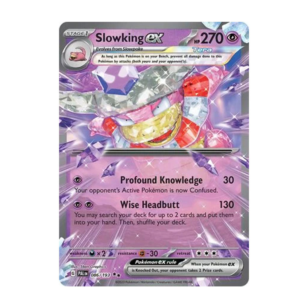 Slowking EX 086/193 - Scarlet & Violet - Paldea Evolved - Double Rare - JET Cards