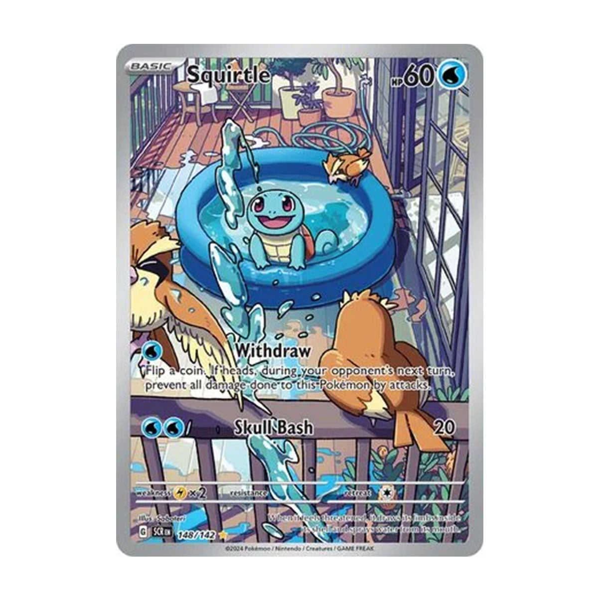 Squirtle 148/142 - Scarlet & Violet - Stellar Crown - Illustration Rare