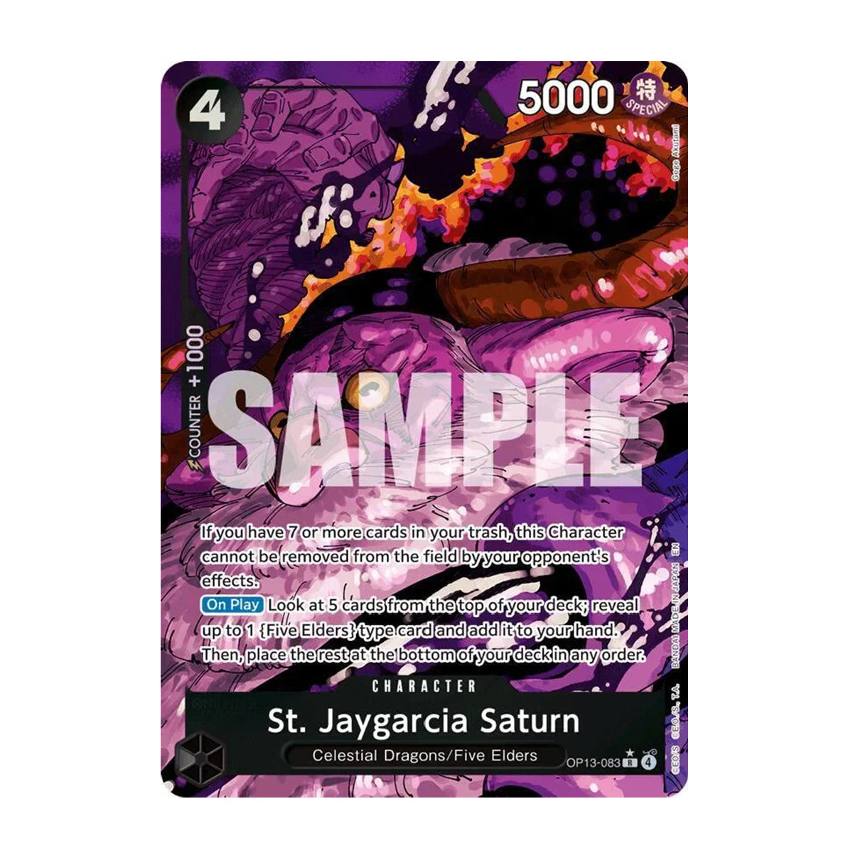St. Jaygarcia Saturn OP13-083 - OP13 Carrying on His Will - Rare - Alternate Art