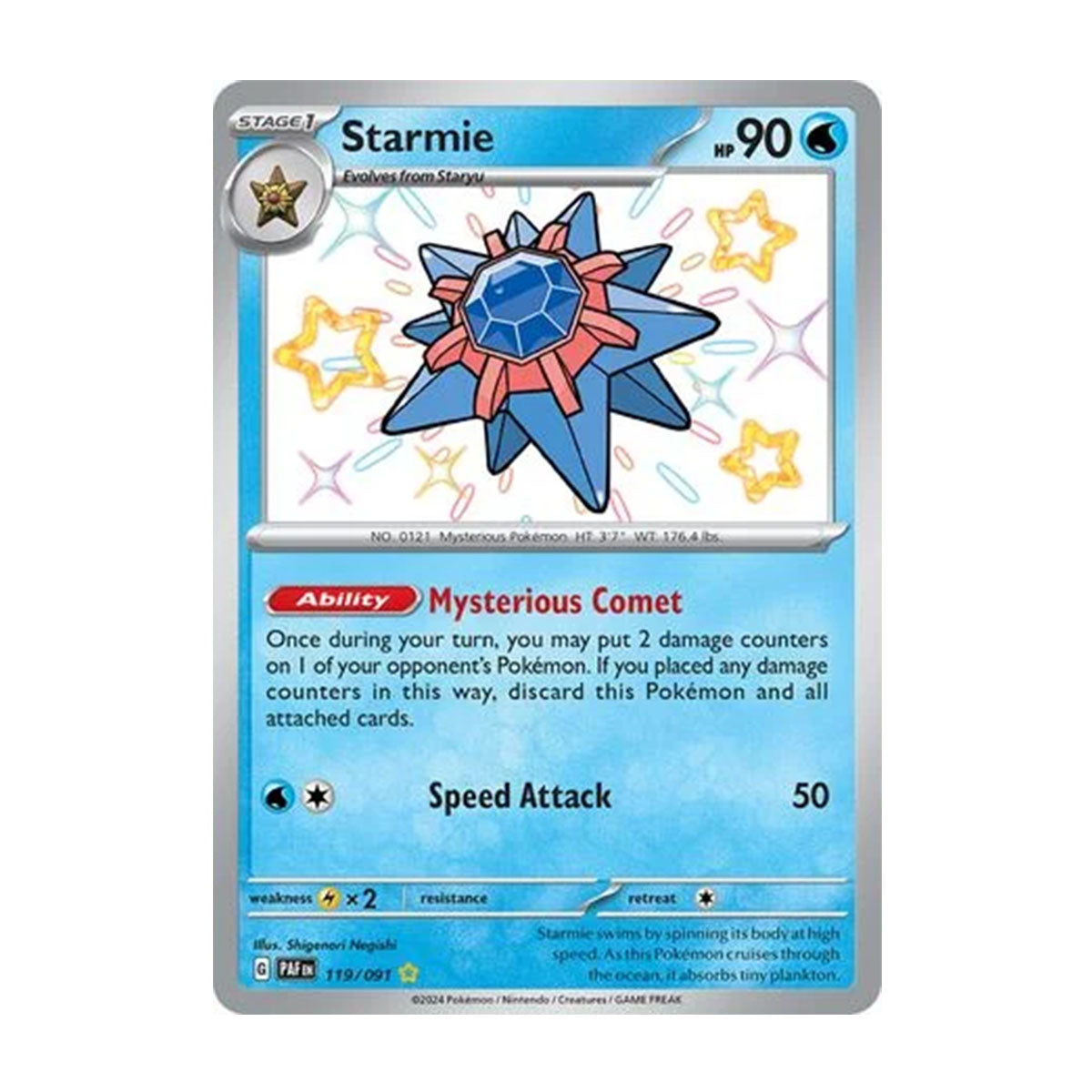 Starmie 119/091 - Scarlet & Violet - Paldean Fates - Shiny Rare