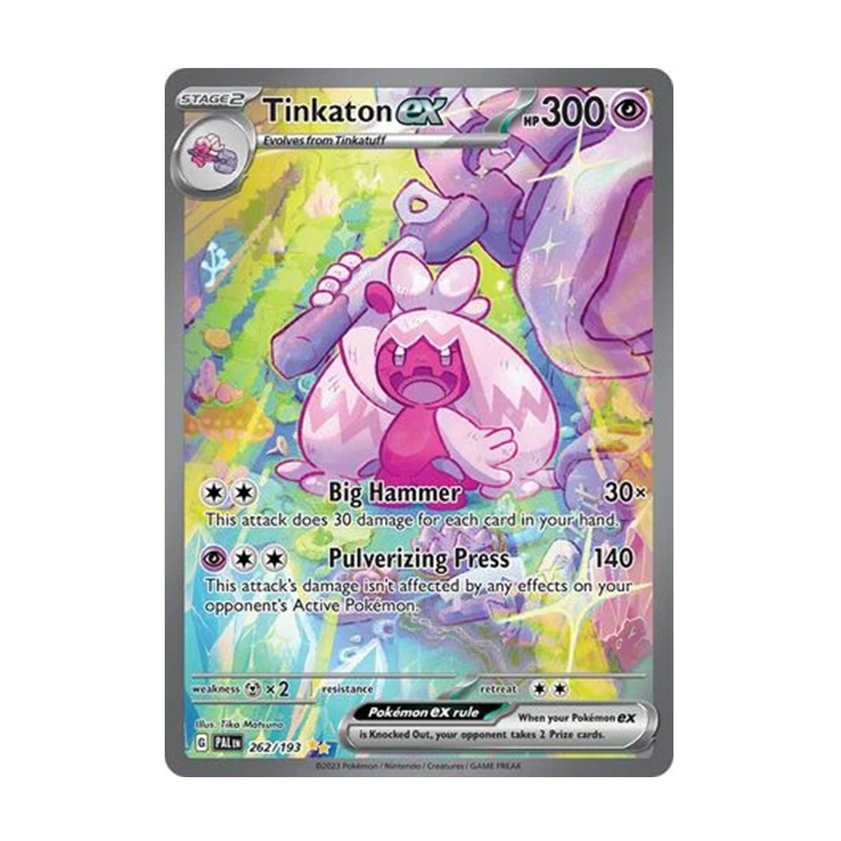 Tinkaton ex 262/193 - Scarlet & Violet - Paldea Evolved - Special Illustration Rare