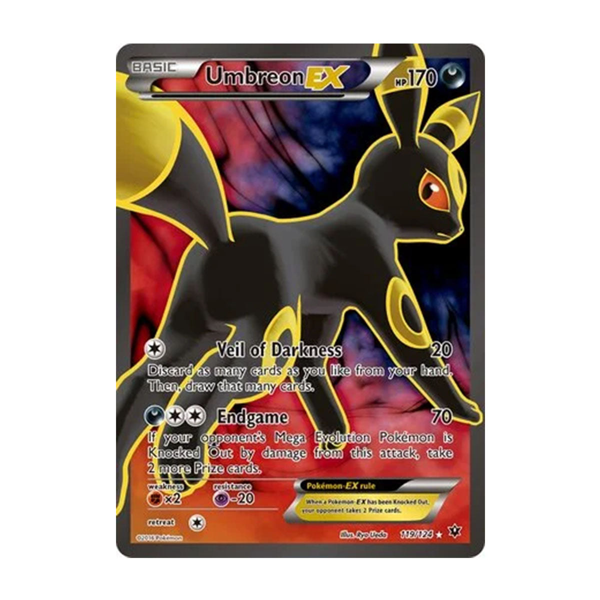 Umbreon EX 119/124 - XY - Fates Collide - Rare Ultra