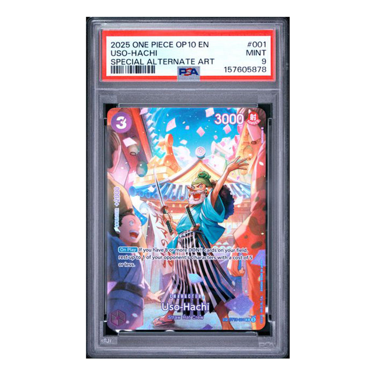 One Piece - OP10 - Royal Blood - Uso-Hachi - OP10-001 SP (PSA 9 Graded Slab)