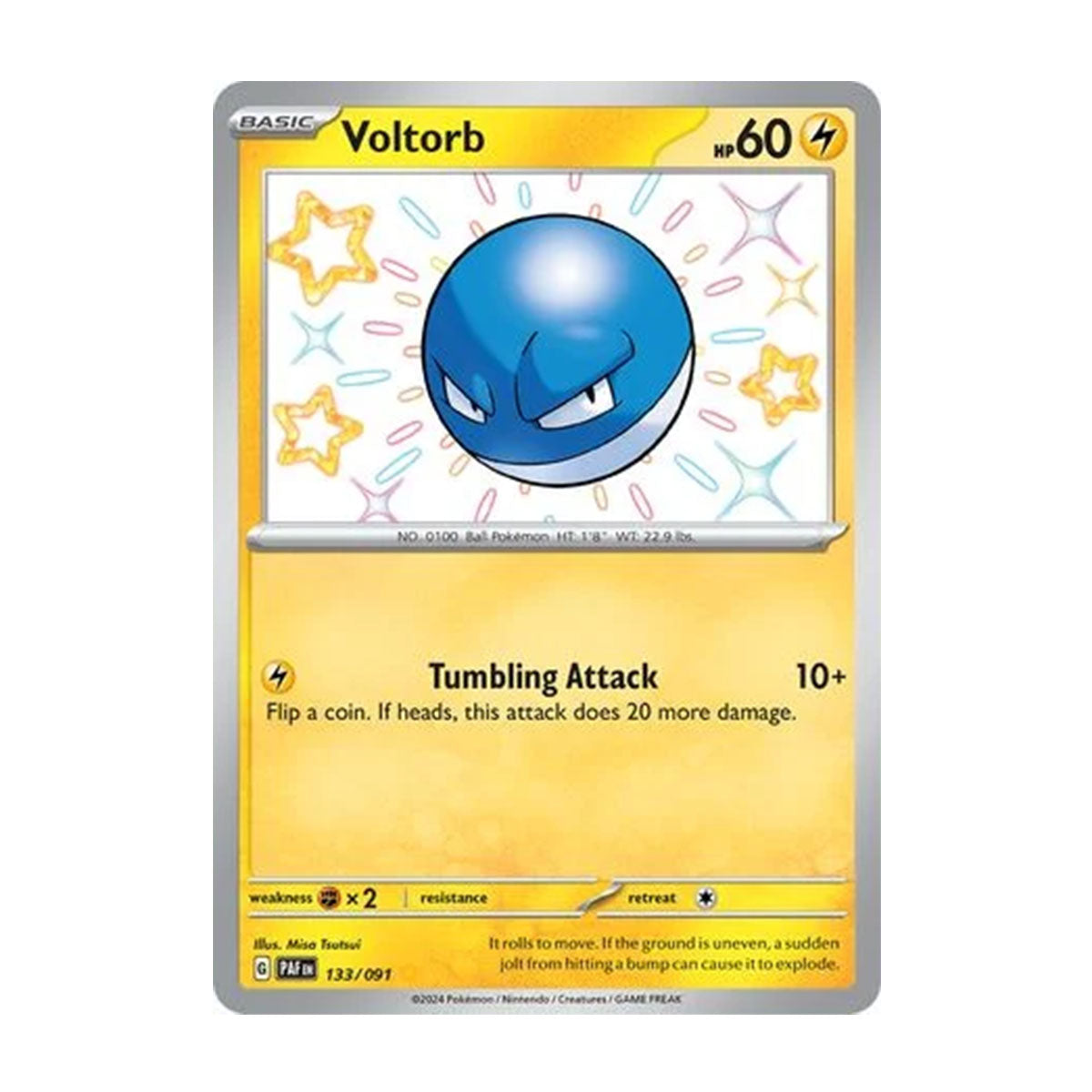 Voltorb 133/091 - Scarlet & Violet - Paldean Fates - Shiny Rare
