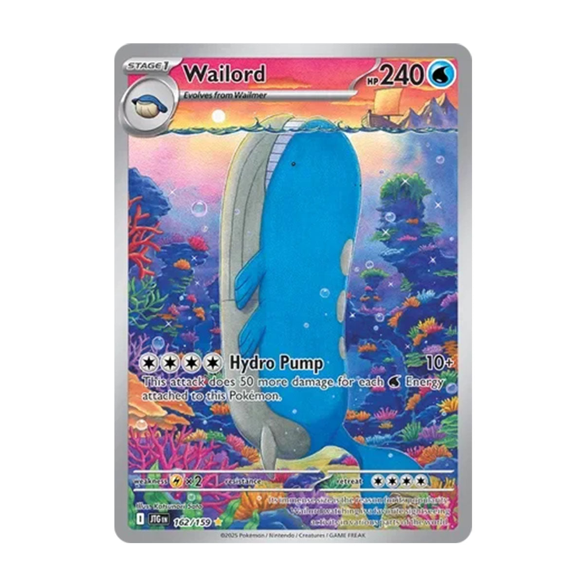 Wailord 162/159 - Scarlet & Violet - Journey Together - Illustration Rare