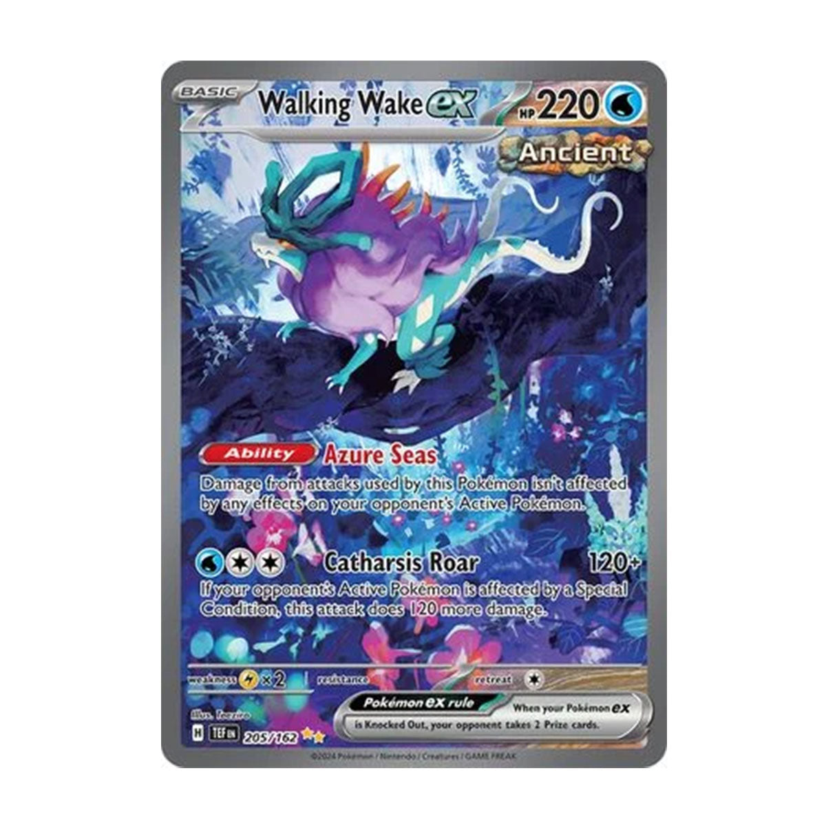Walking Wake EX 205/162 - Scarlet & Violet - Temporal Forces - Special Illustration Rare