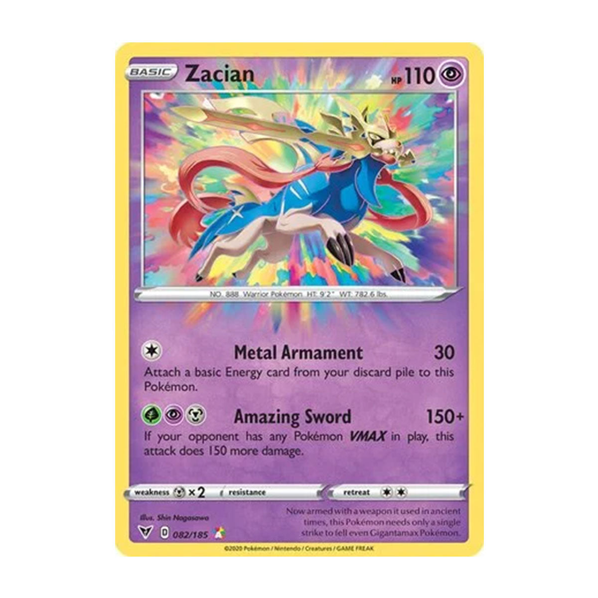 Zacian 082/185 - Sword & Shield - Vivid Voltage - Amazing Rare