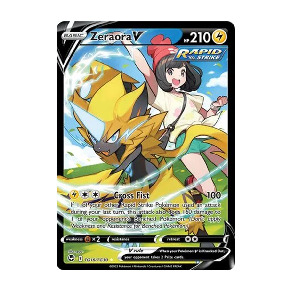 Zeraora V TG16/TG30 - Sword & Shield - Silver Tempest - Holo Rare V