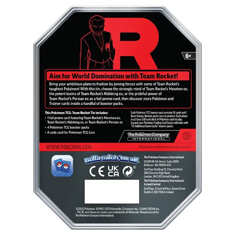 Pokemon - Scarlet & Violet - Team Rocket Tin - Team Rocket's Nidoking ex - JET Cards