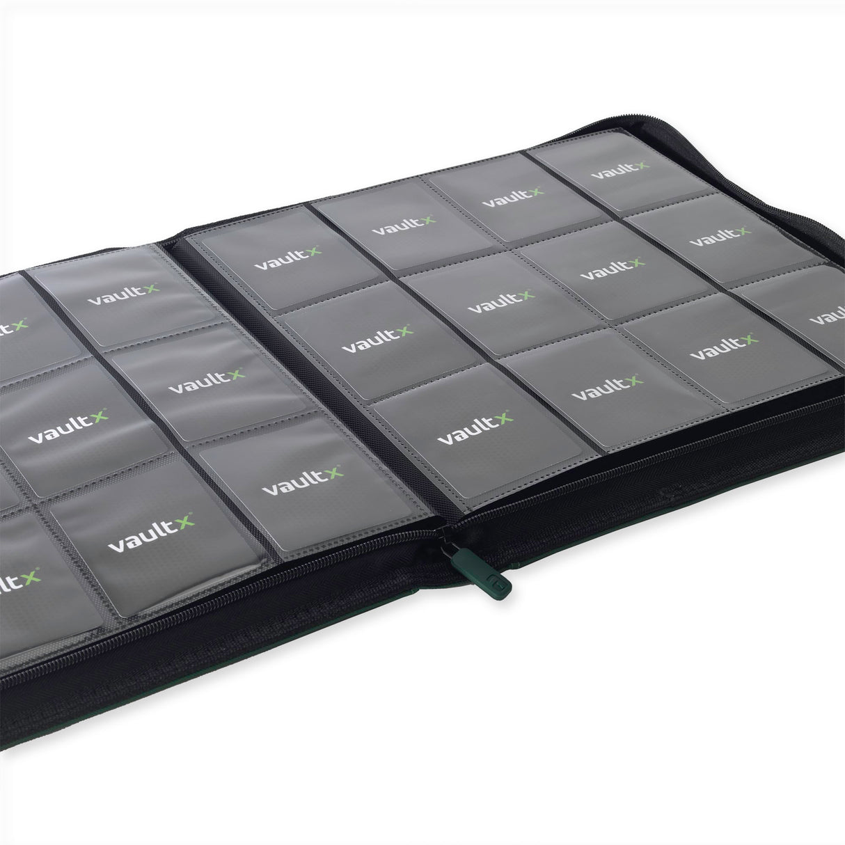 Vault X - 12-Pocket Exo-Tec® - Zip Binder - Green - JET Cards