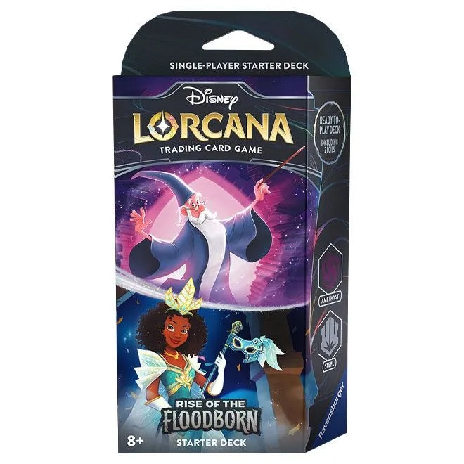 Disney Lorcana - Rise Of The Floodborn - Starter Deck - Merlin & Tiana - JET Cards