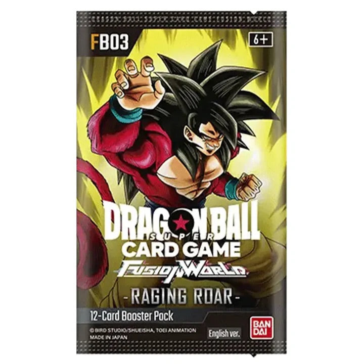 Dragon Ball Super Card Game - Fusion World - Raging Roar - Booster Box (24 Packs) - JET Cards
