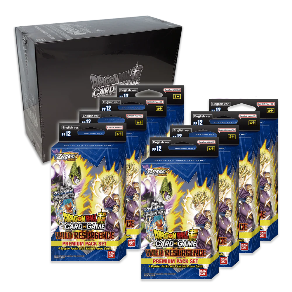 Dragon Ball Super Card Game - Zenkai Series - Wild Resurgence - Premium Pack (Display of 8) - JET Cards