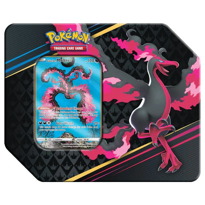 Pokemon - Crown Zenith - 7" Tin - Galarian Moltres - JET Cards