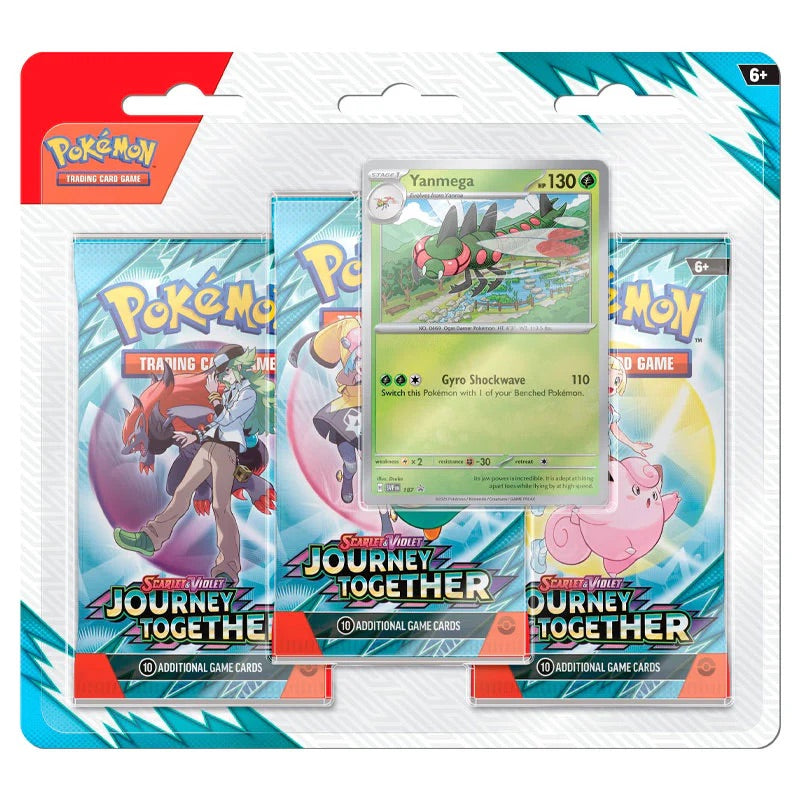 Pokemon - Scarlet & Violet - Journey Together - 3 Pack Blister - Yanmega - JET Cards