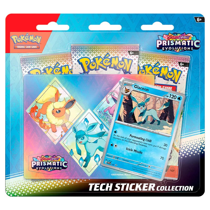 Pokemon - Scarlet & Violet - Prismatic Evolutions - Tech Sticker Collection - Glaceon - JET Cards