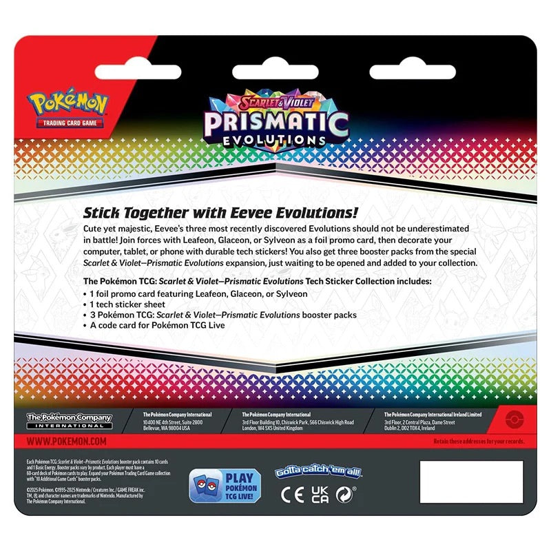 Pokemon - Scarlet & Violet - Prismatic Evolutions - Tech Sticker Collection - Leafeon - JET Cards
