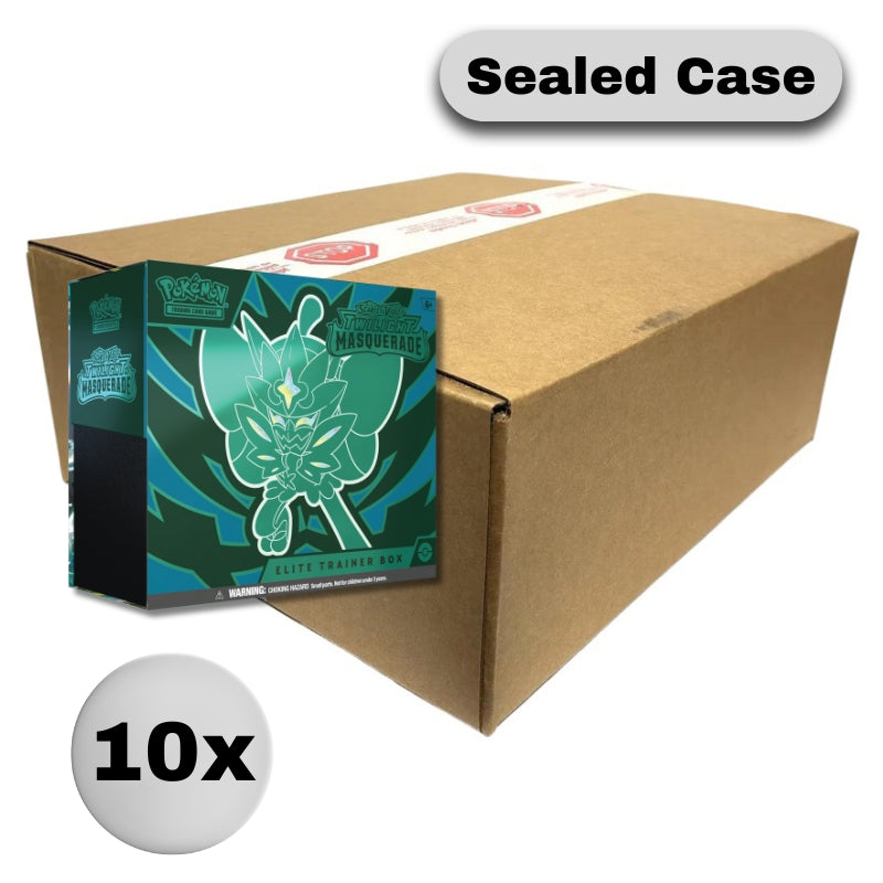 Pokemon - Scarlet & Violet - Twilight Masquerade - Elite Trainer Box Case (10 Units) - JET Cards