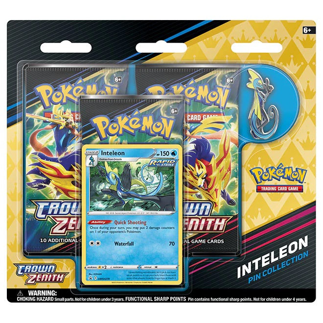 Pokemon - Sword & Shield - Crown Zenith - Inteleon Pin Collection - JET Cards