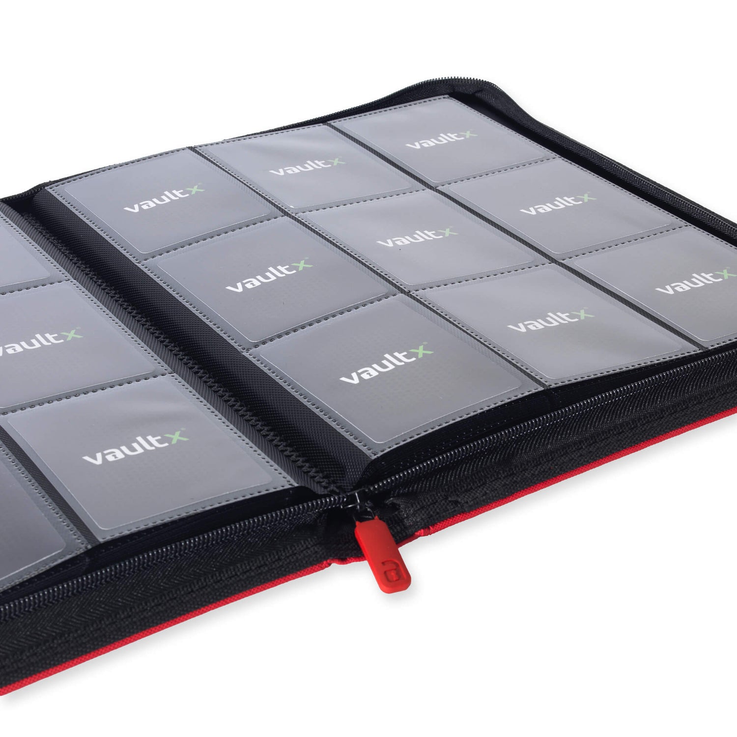 Vault X - 9-Pocket Exo-Tec® - Zip Binder - Red - JET Cards