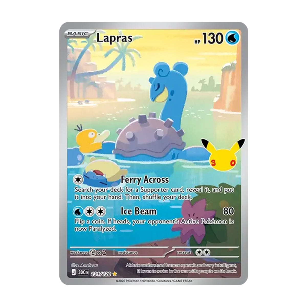 Lapras 131/128 - Mega Evolution - 30th Celebration - Illustration Rare