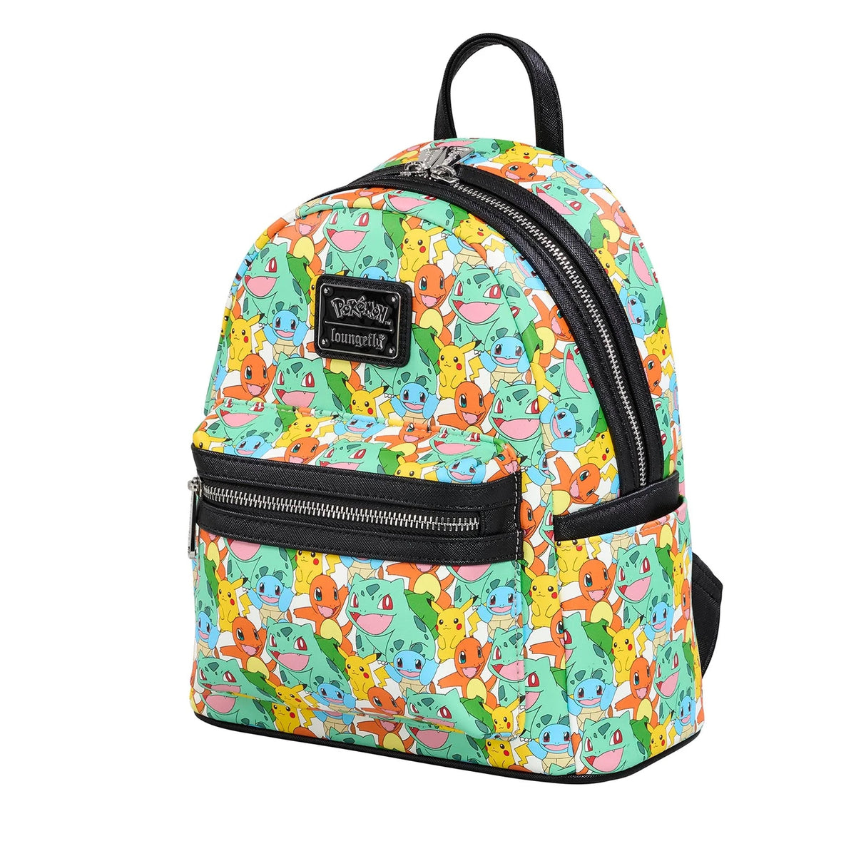 Loungefly x Pokemon Starters and Pikachu AOP Mini Backpack