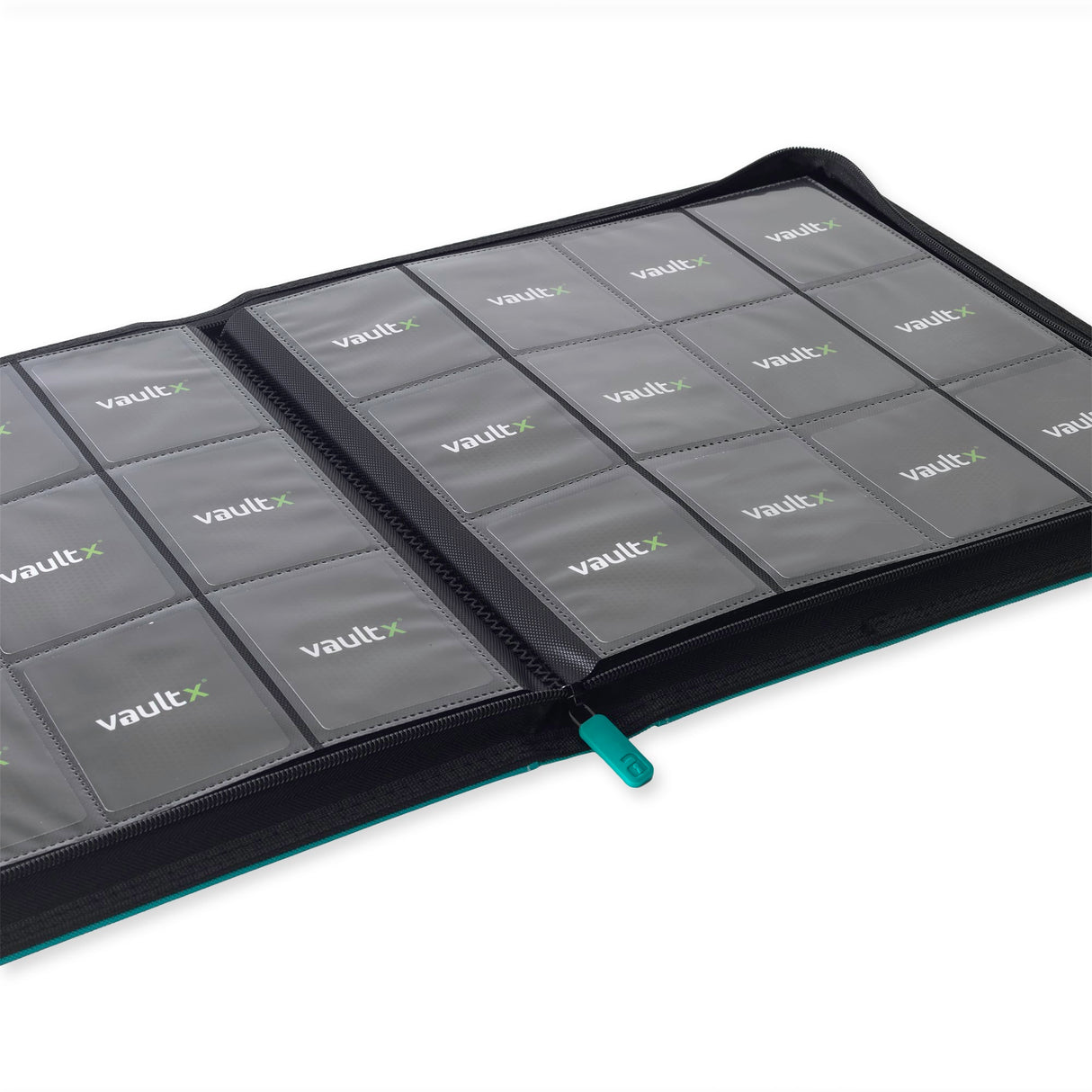 Vault X - 12-Pocket Exo-Tec® - Zip Binder - Teal - JET Cards