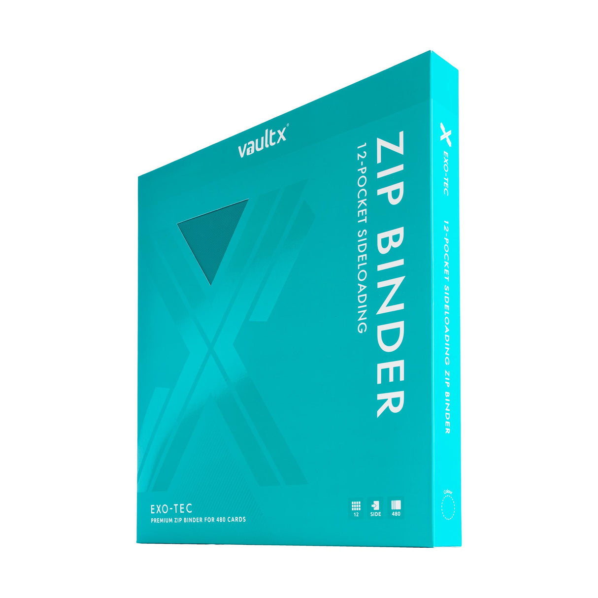 Vault X - 12-Pocket Exo-Tec® - Zip Binder - Teal - JET Cards